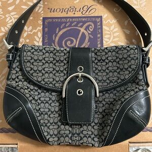 Black and Gray Designer Shoulder Bag